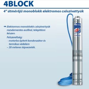 4BLOCKm2/10 0.75HP 230/50 MY08 Elektromos merülőszivattyú