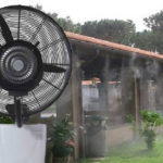 Falra szerelhető hűtő-párásító ventilátor víztartállyal 26col/65cm
