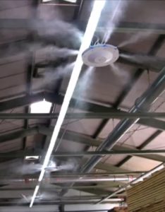 Eurojet Mennyezeti Teraszhűtő Ventilátor, 4 Ventilátoros Kültéri-Beltéri Párásító Ventilátor