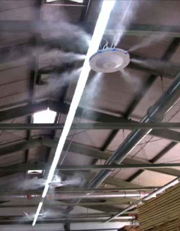 Tecnocooling Premium Teraszhűtés, kültéri klíma 8 EuroJet mennyezeti párásító ventilátorral